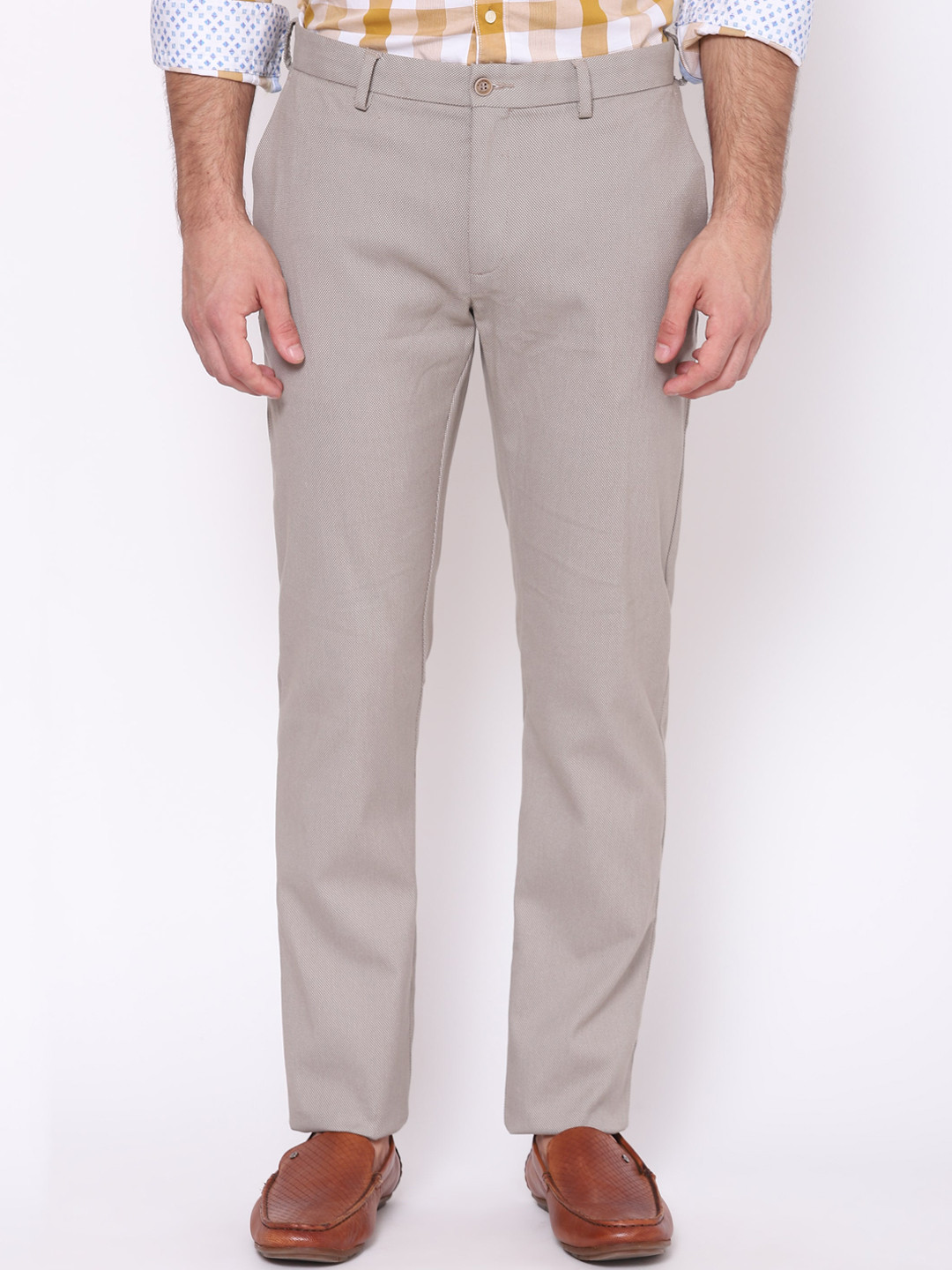 

Blackberrys Men Beige B-91 Skinny Fit Chinos Trousers