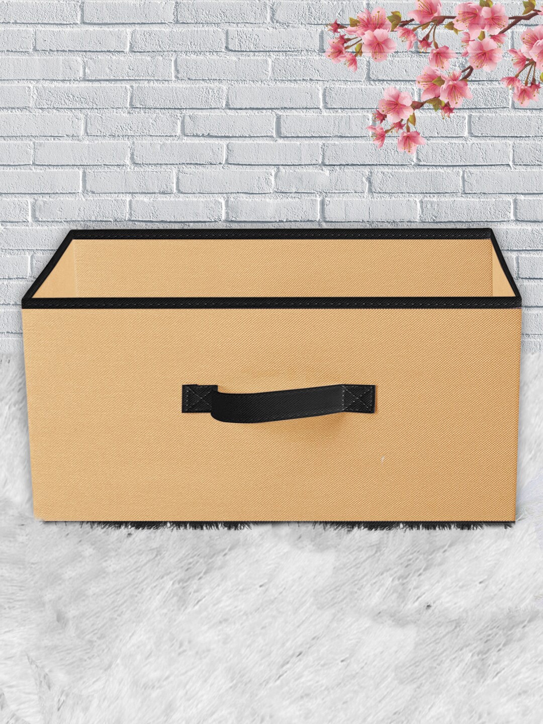 

Kuber Industries Brown Solid Multipurposes Rectangular Foldable Storage Box