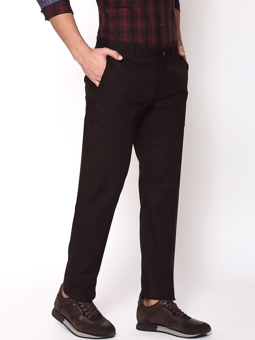 

Blackberrys Men Brown B-95 Slim Fit Trousers