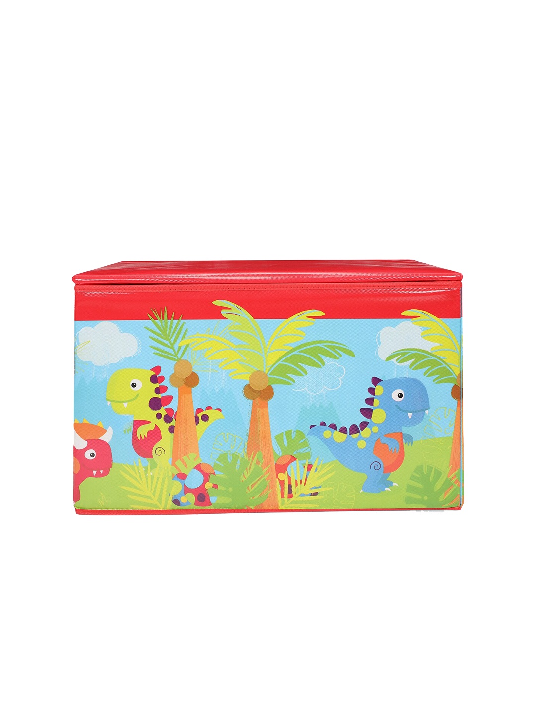 

Pokory Red Foldable Toy Storage Box With Lid