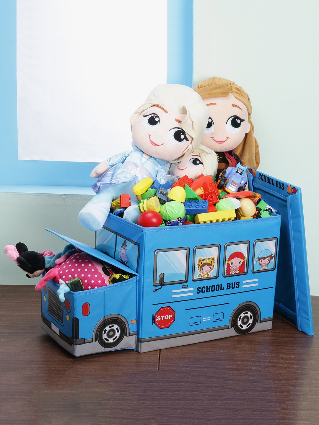 

Pokory Blue Foldable Toy Storage Box With Lid
