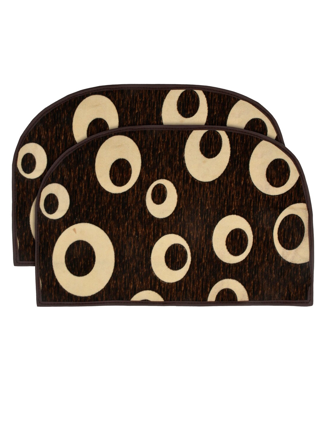 

Kuber Industries Set of 3 Brown & Beige Anti-Skid Doormats