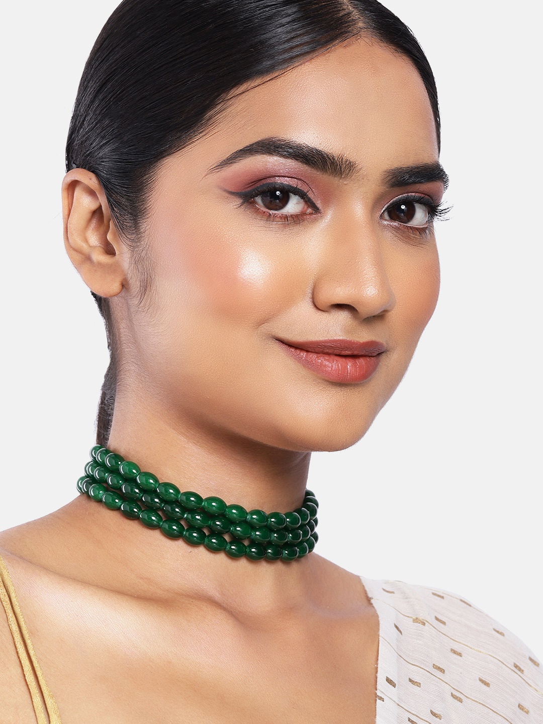 

Peora Green Gold-Plated Choker Necklace