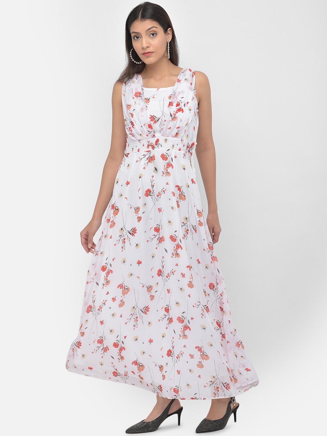 

Latin Quarters White Floral Maxi Dress