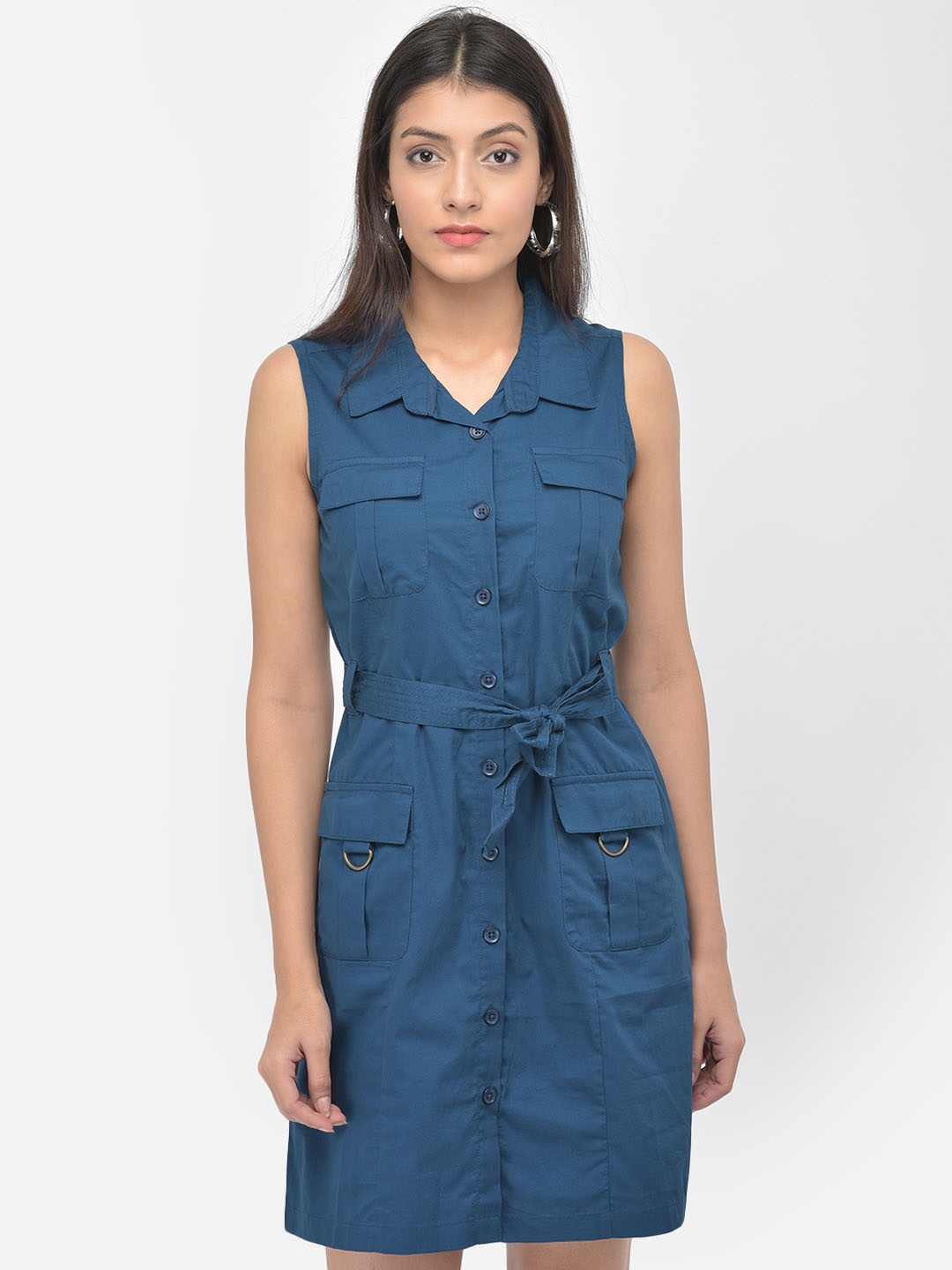 

Latin Quarters Teal Shirt Dress