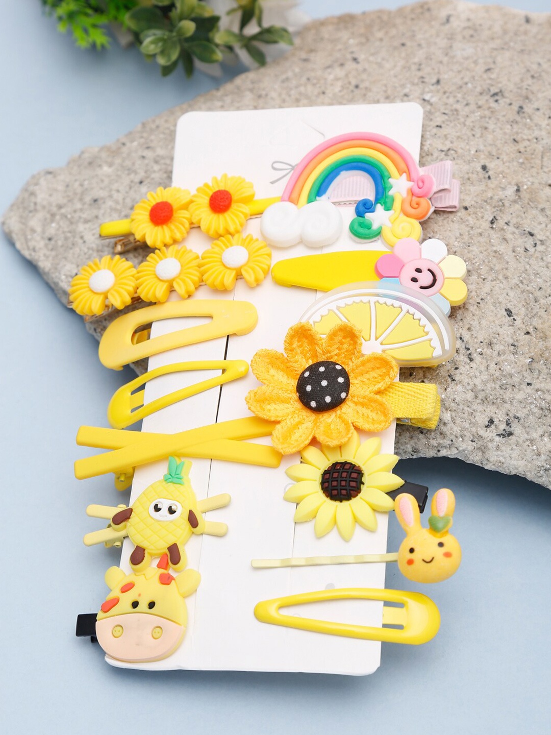 

YouBella Women Yellow Set of 14 Hair Accessory Set