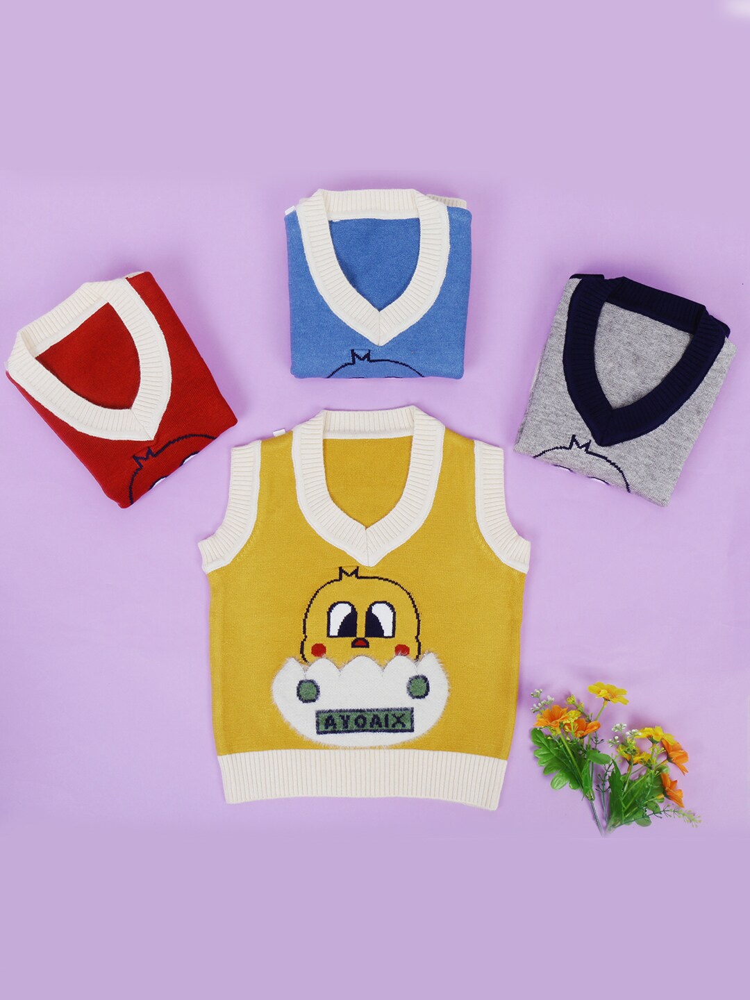 

POKORY Kids Assorted Printed Sweater Vest