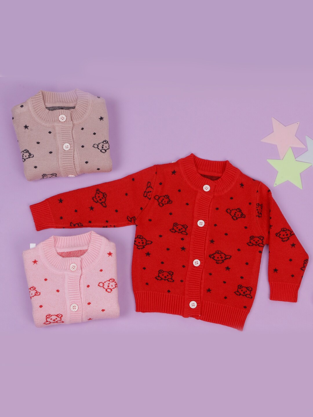 

POKORY Kids Assorted Printed Cardigan