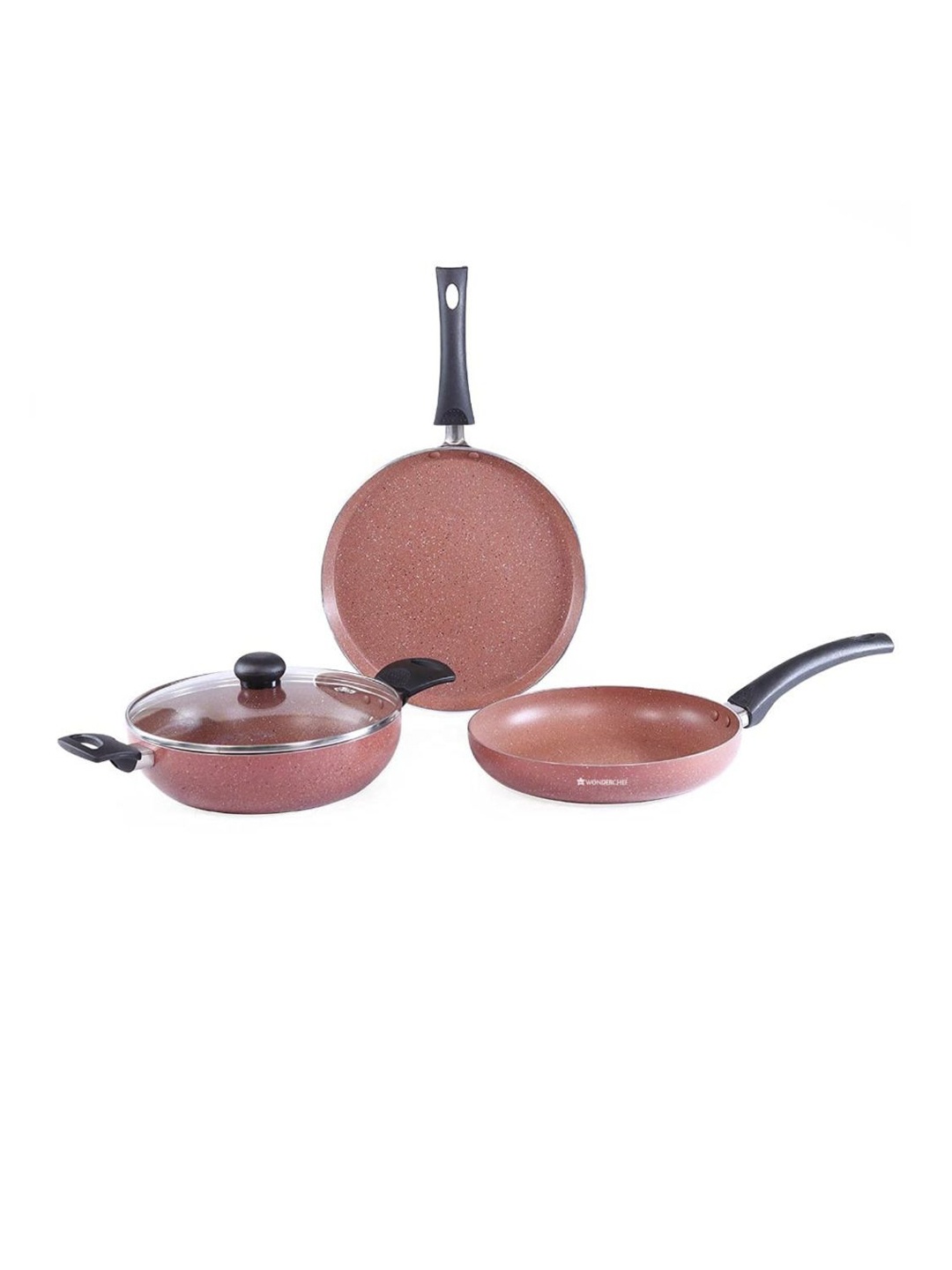 

Wonderchef Red 4-Pieces Aluminium Non-Stick Cookware Set