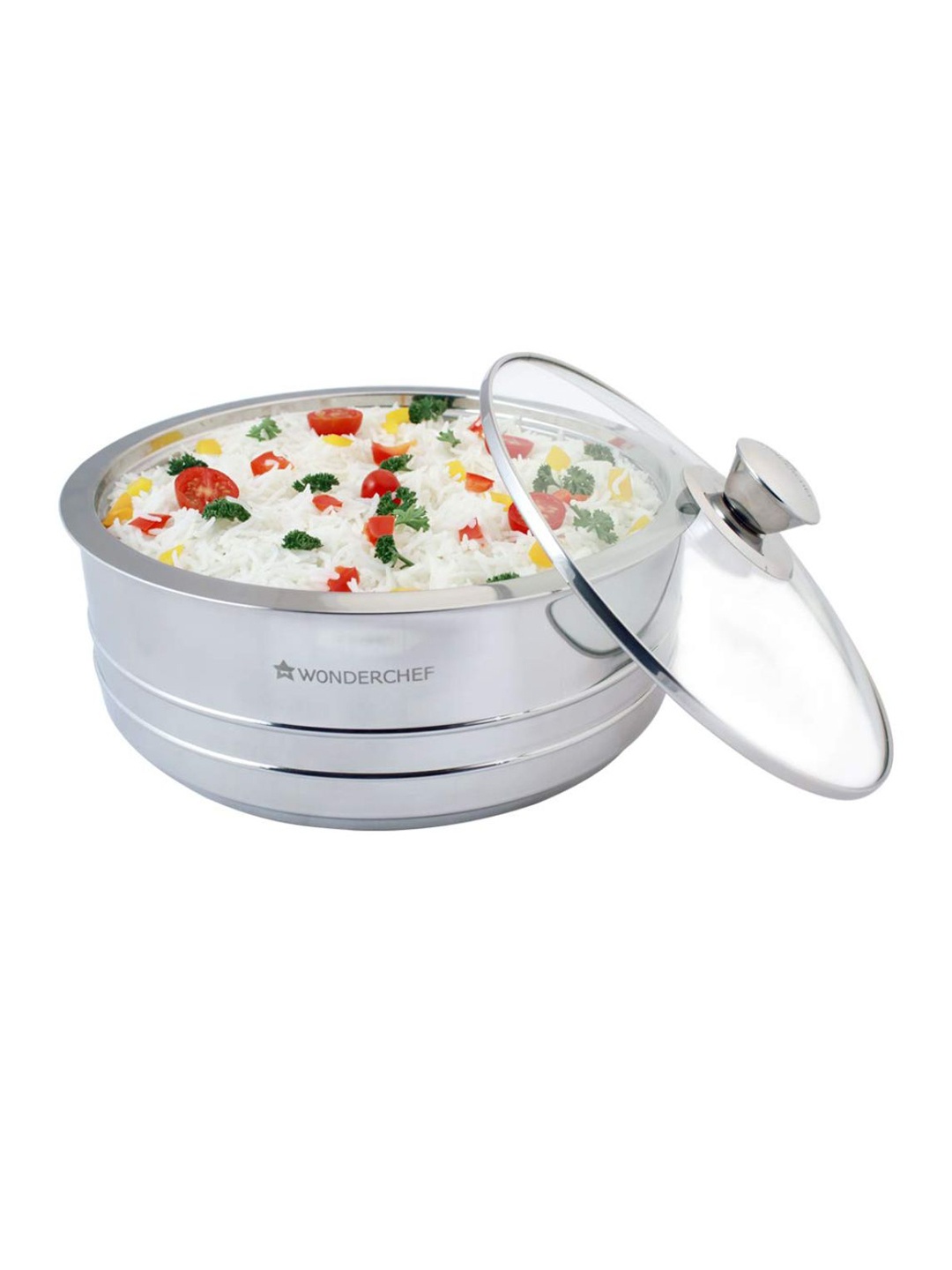 

Wonderchef Silver-Toned Stainless Steel Serving Casserole