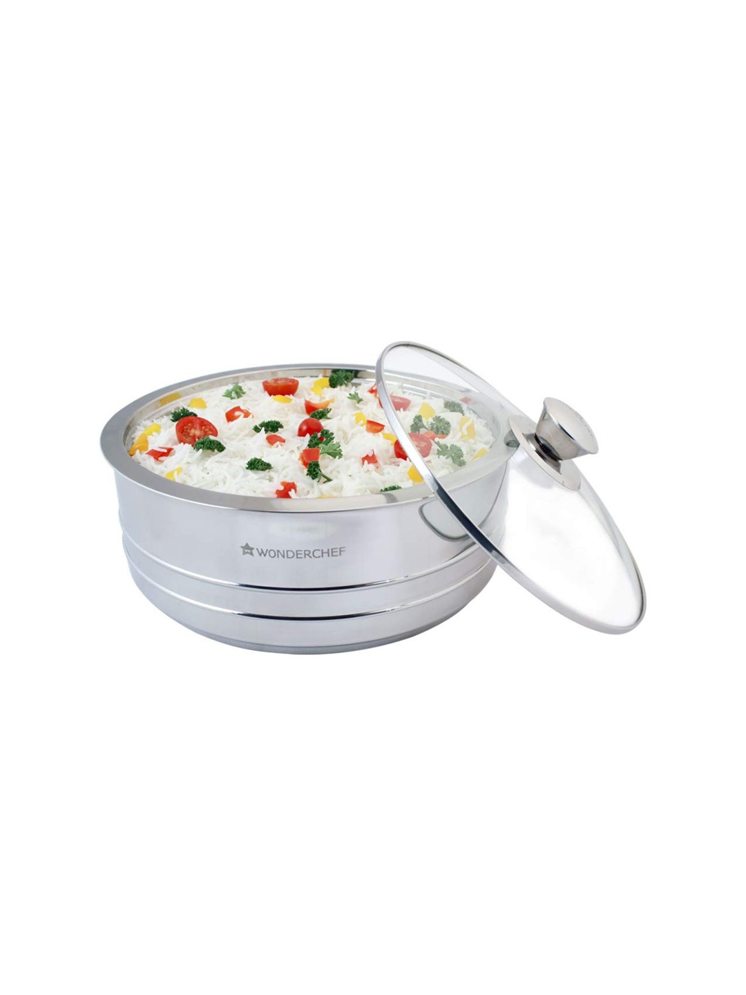 

Wonderchef Silver-Toned Stainless Steel Serving Casserole