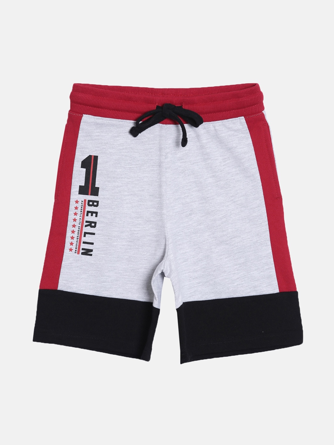 

3PIN Boys Grey Colourblocked Regular Shorts