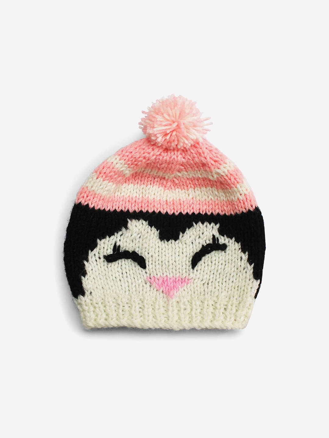 

Woonie Unisex Kids Pink Handmade Cap