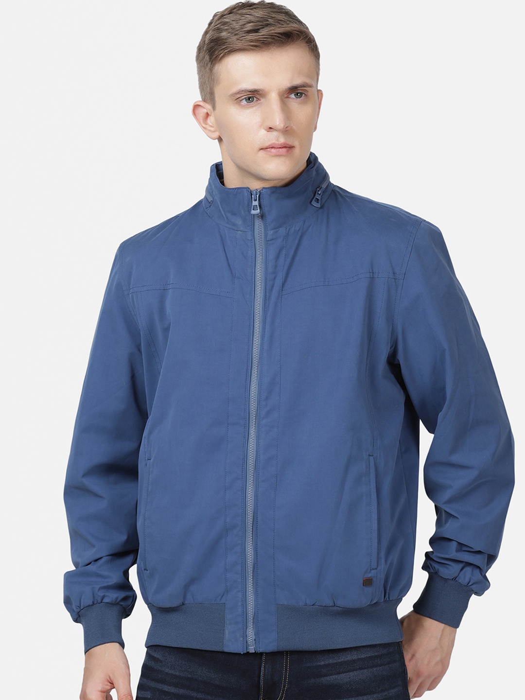 

t-base Men Blue Lightweight Bomber Jacket