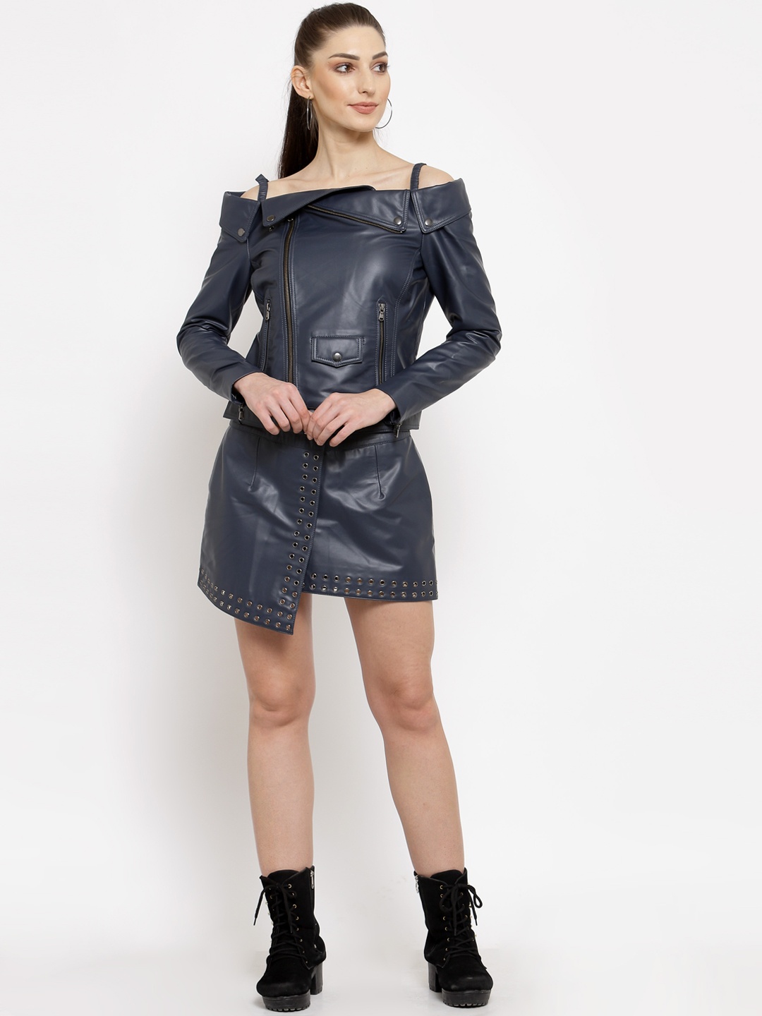 

BEAVER Women Navy Blue Longline Tailored Jacket