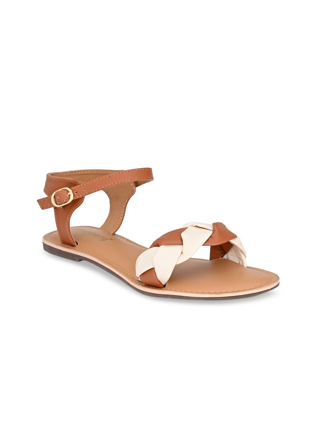 

DressBerry Women Brown Open Toe Flats