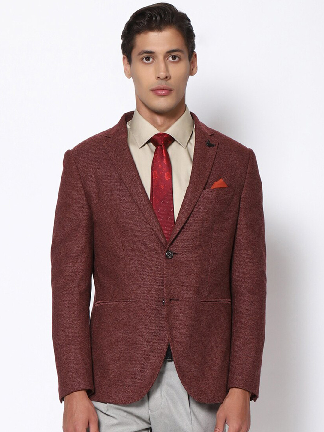 

Blackberrys Men Slim Fit Blazer, Red