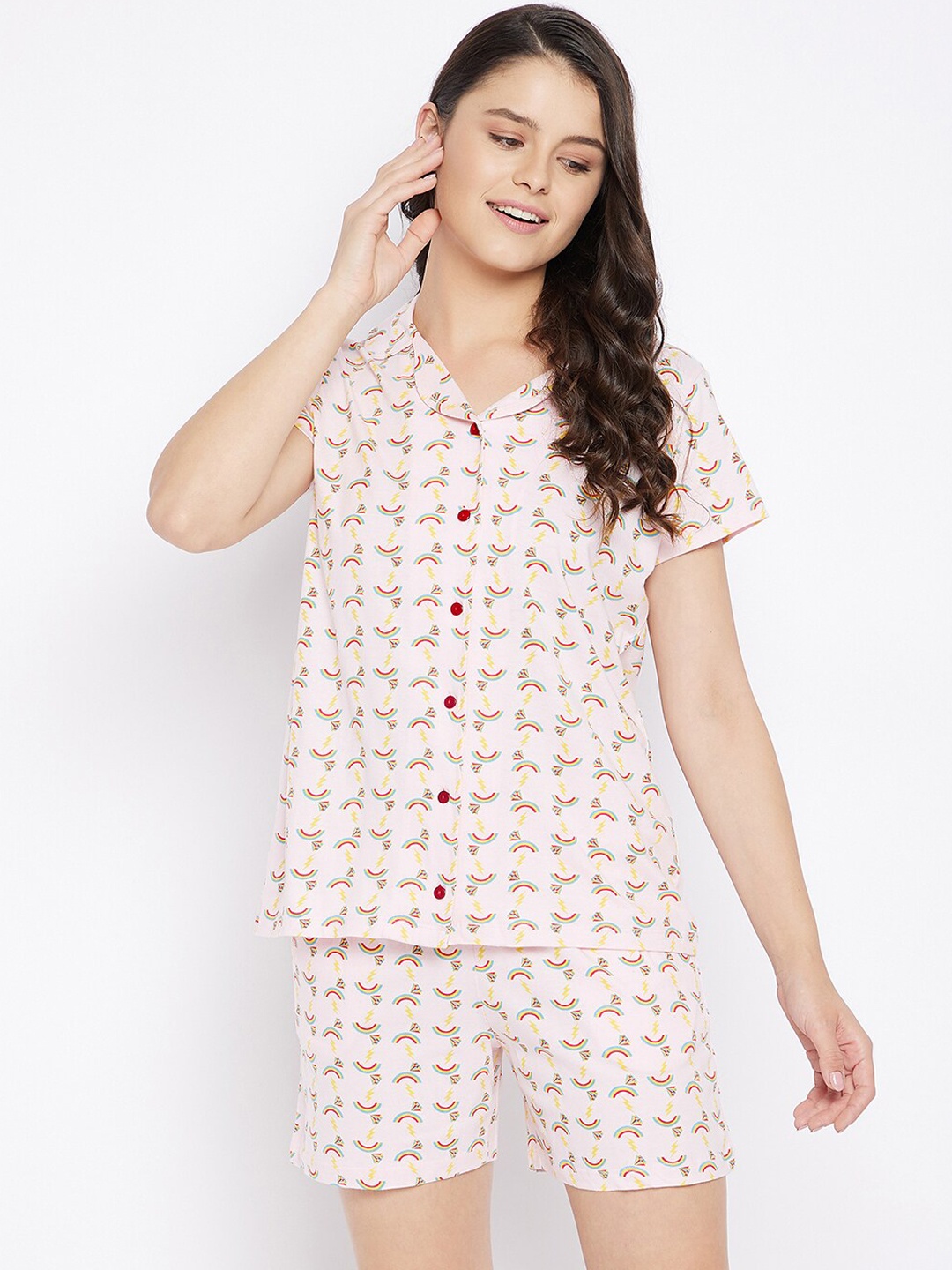 

Clovia Women Pink Geometric