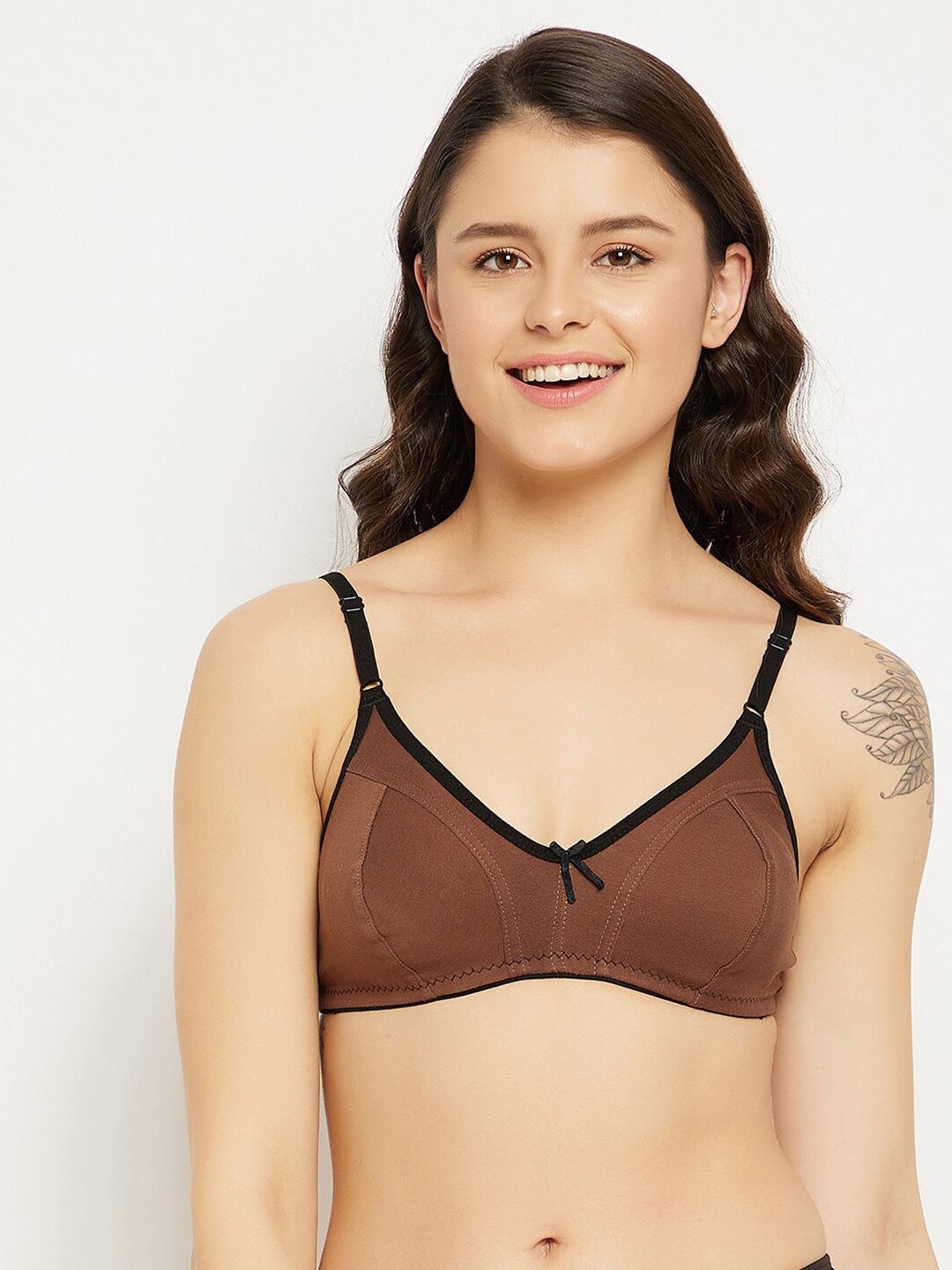 

Clovia Brown & Black Everyday Bra