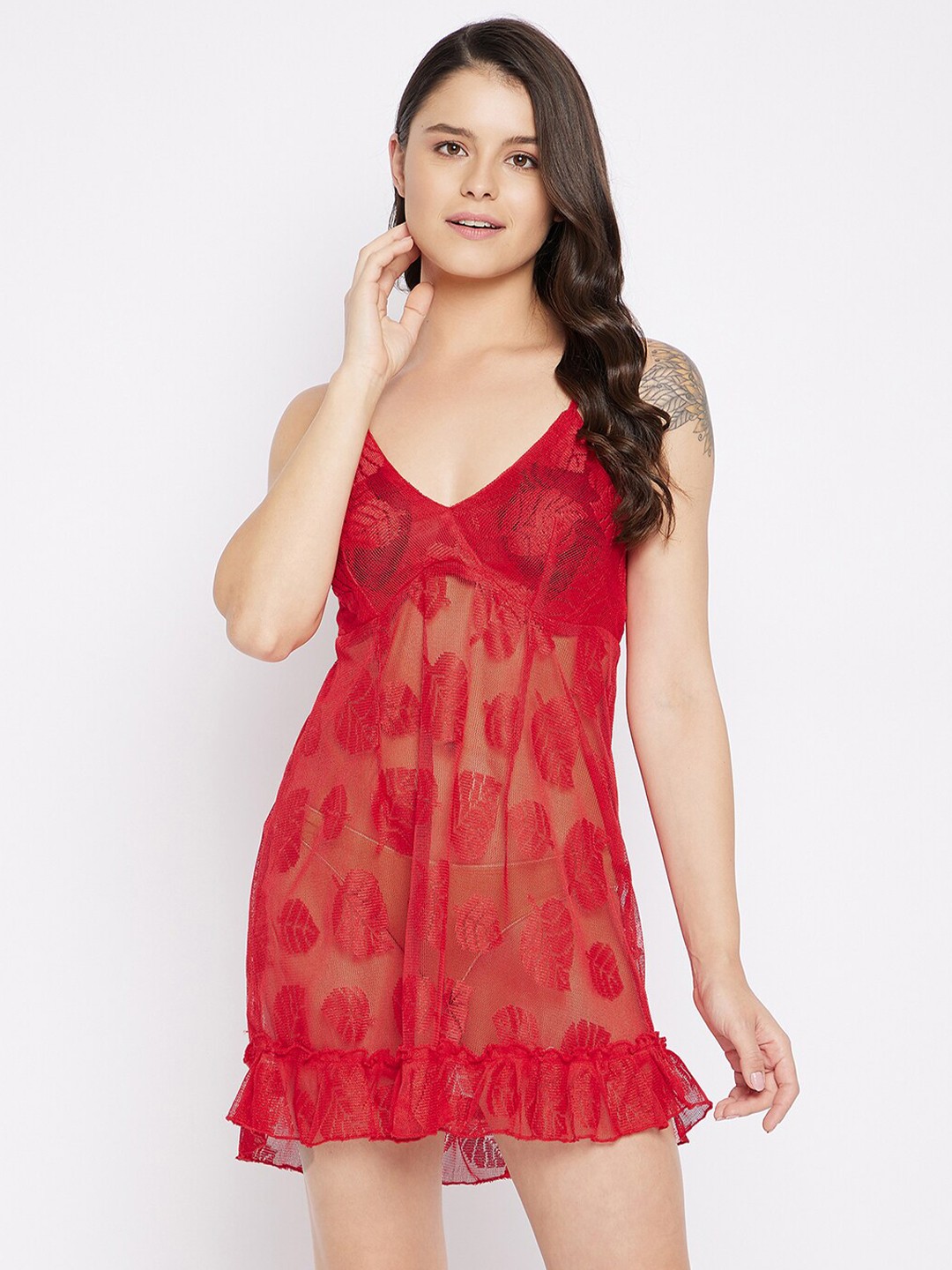 

Clovia Women Red Solid
