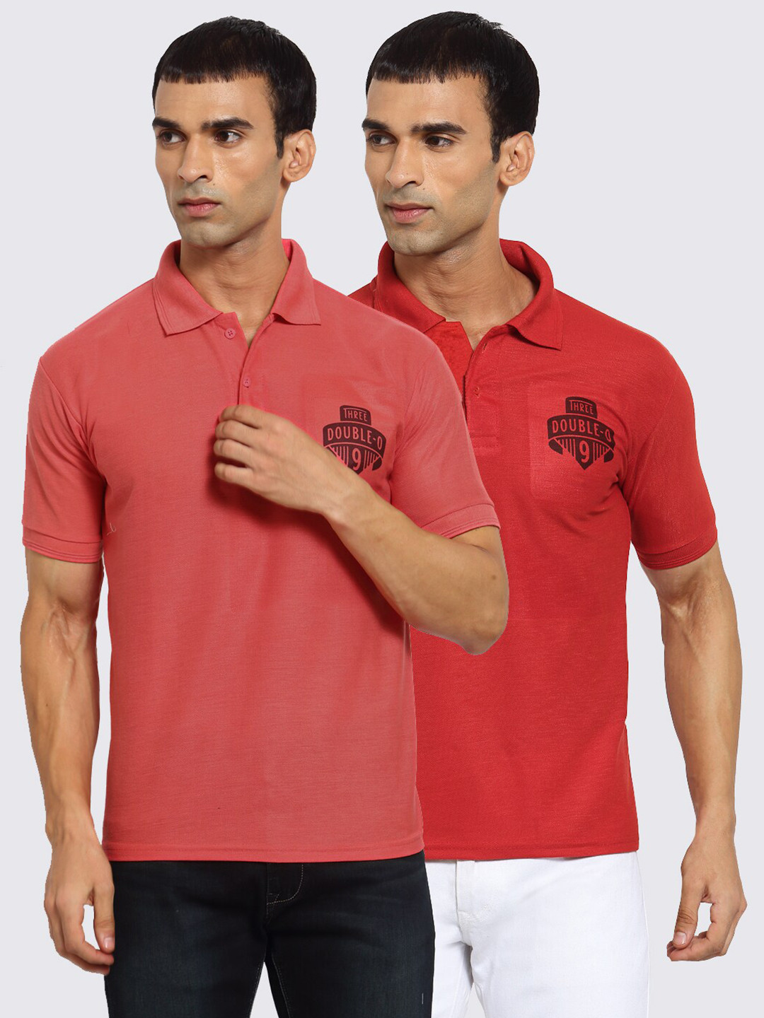 

KLOTTHE Men Pack Of 2 T-shirts, Red