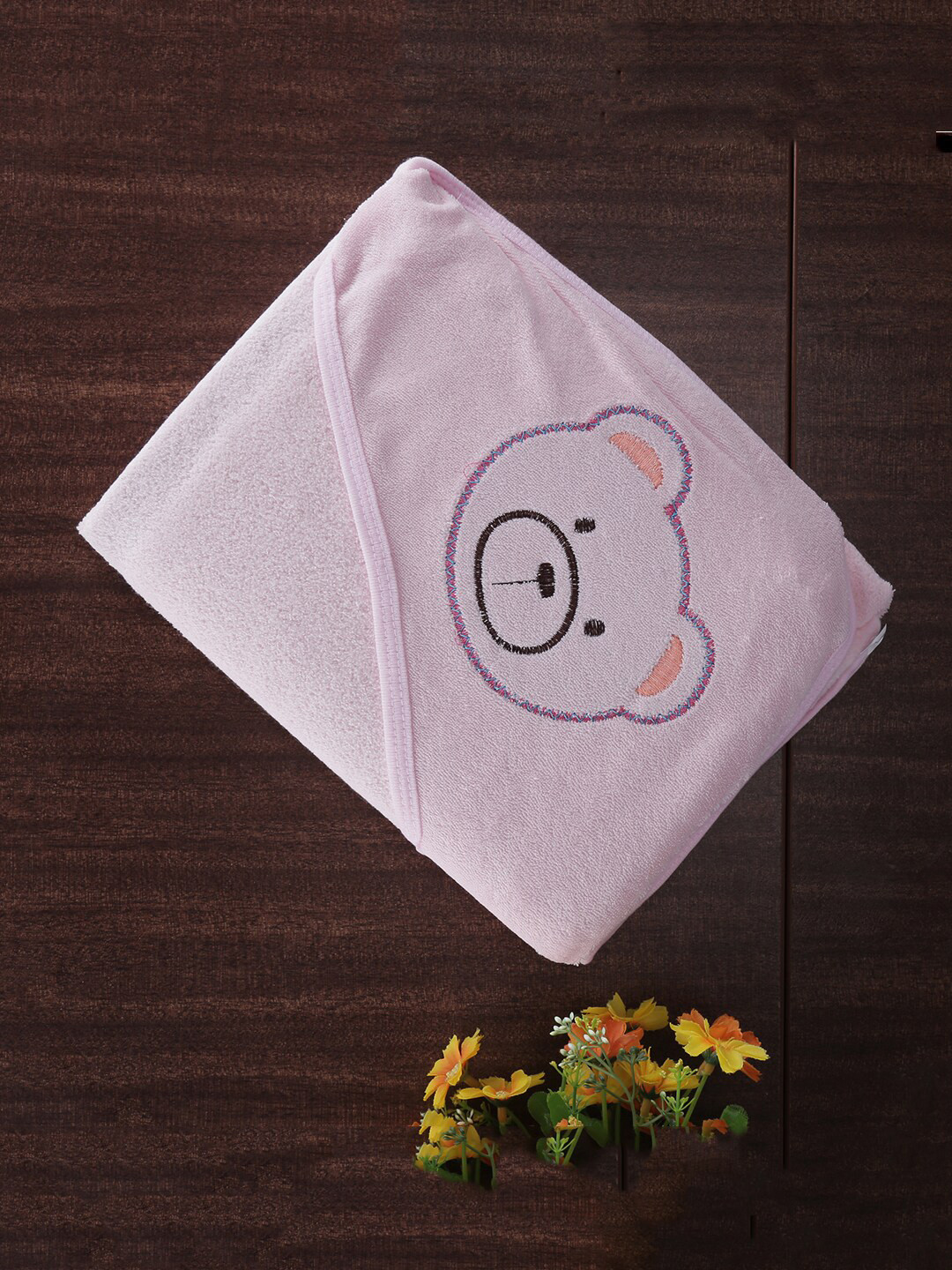 

POKORY Infants Pink Printed Pure Cotton Wrap