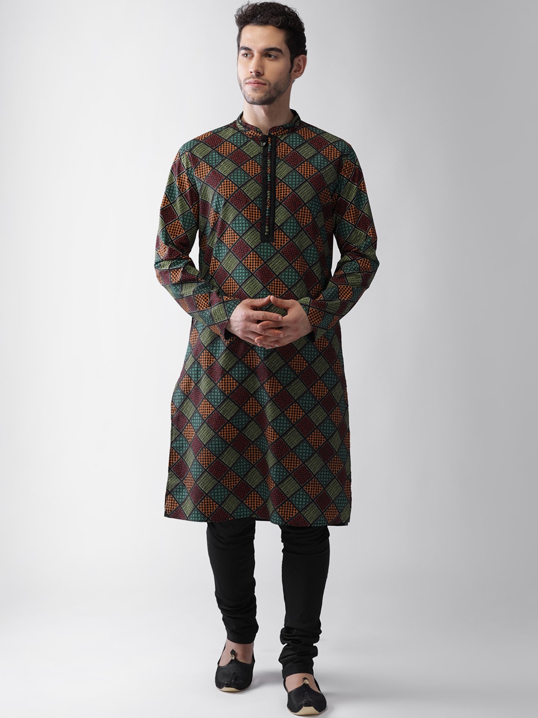 

Vartah Men Multicoloured Geometric Printed Kurta, Multi