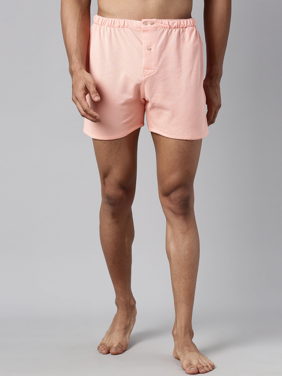 

RARE RABBIT Men Pink Solid Pure Cotton Boxers