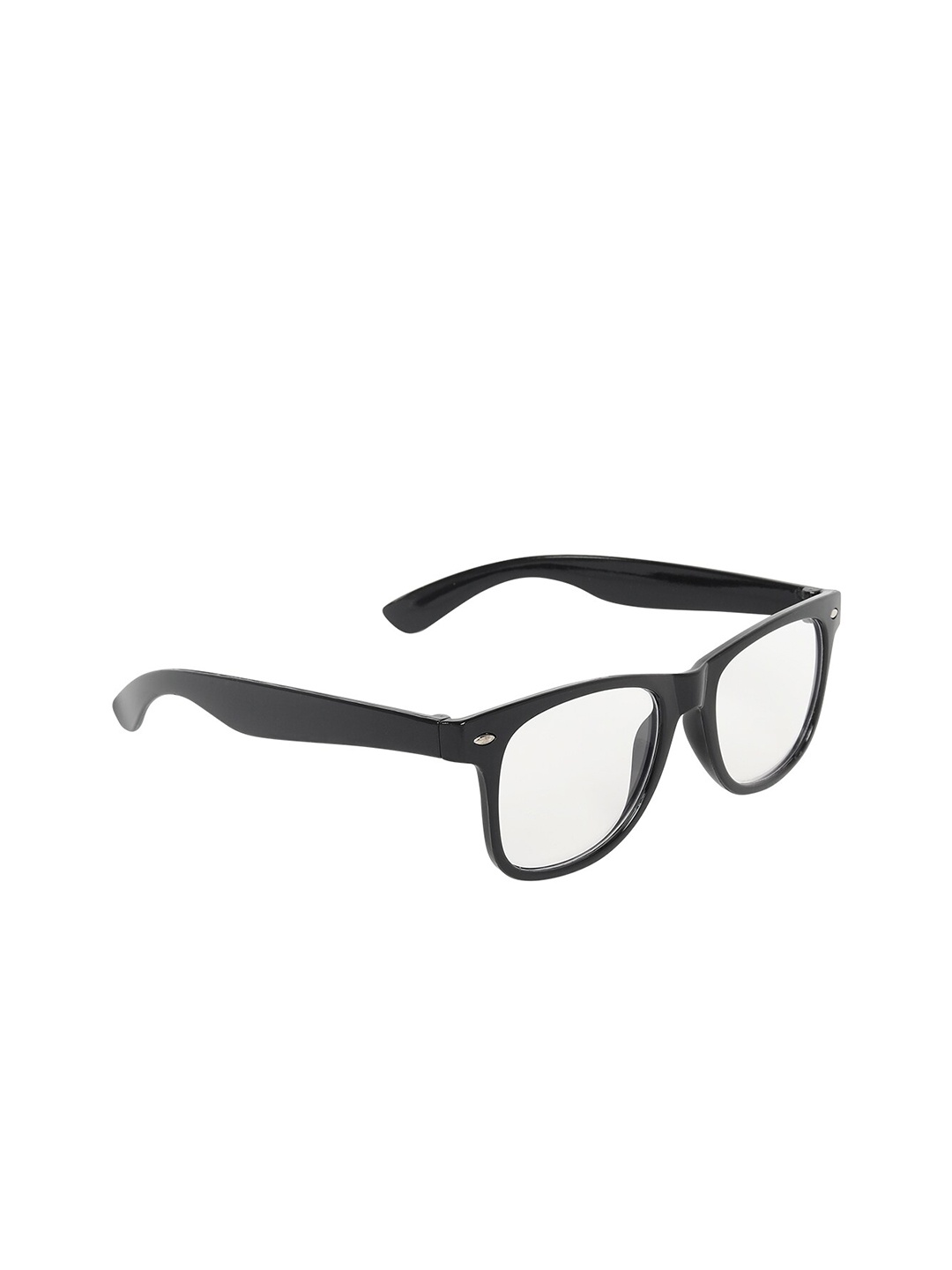 

SCAGLIA Unisex Clear Lens & Black Rectangle Sunglasses - KC_WHITE_SCG
