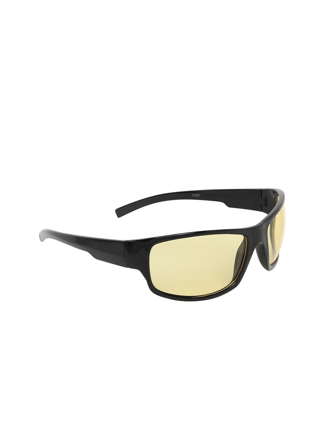 

SCAGLIA Unisex Yellow Lens & Black Sports Sunglasses with UV Protected Lens ND_YELLOW_SCG