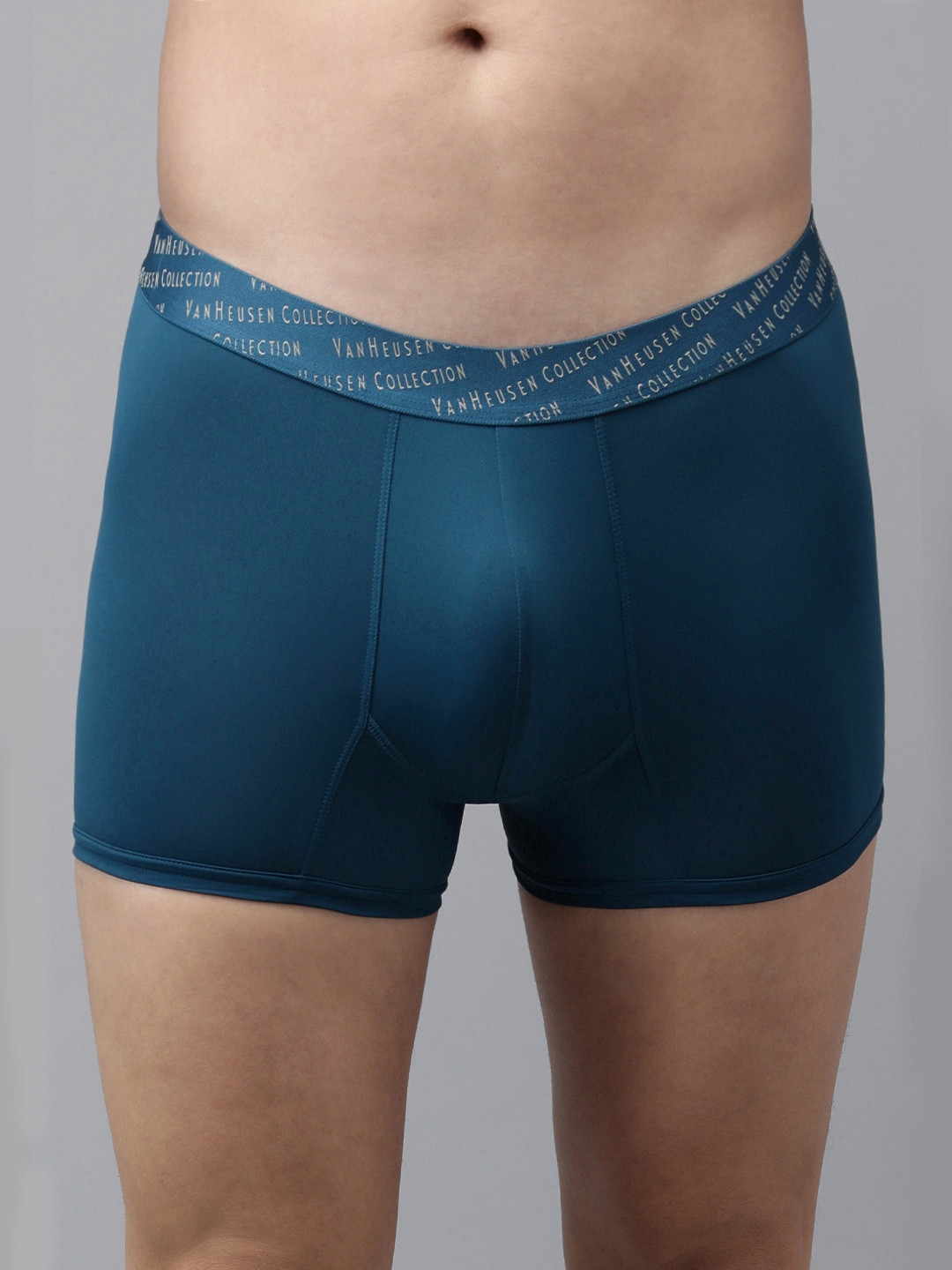 

Van Heusen Men Teal Solid Trunks - 8905482035842