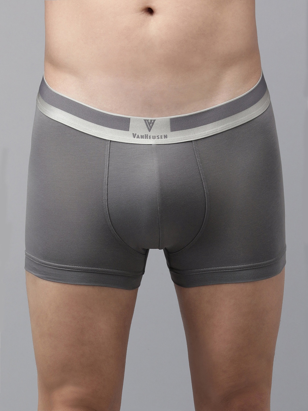 

Van Heusen Men Solid Colour Fresh No Ride Up Trunks 8905325969594, Grey