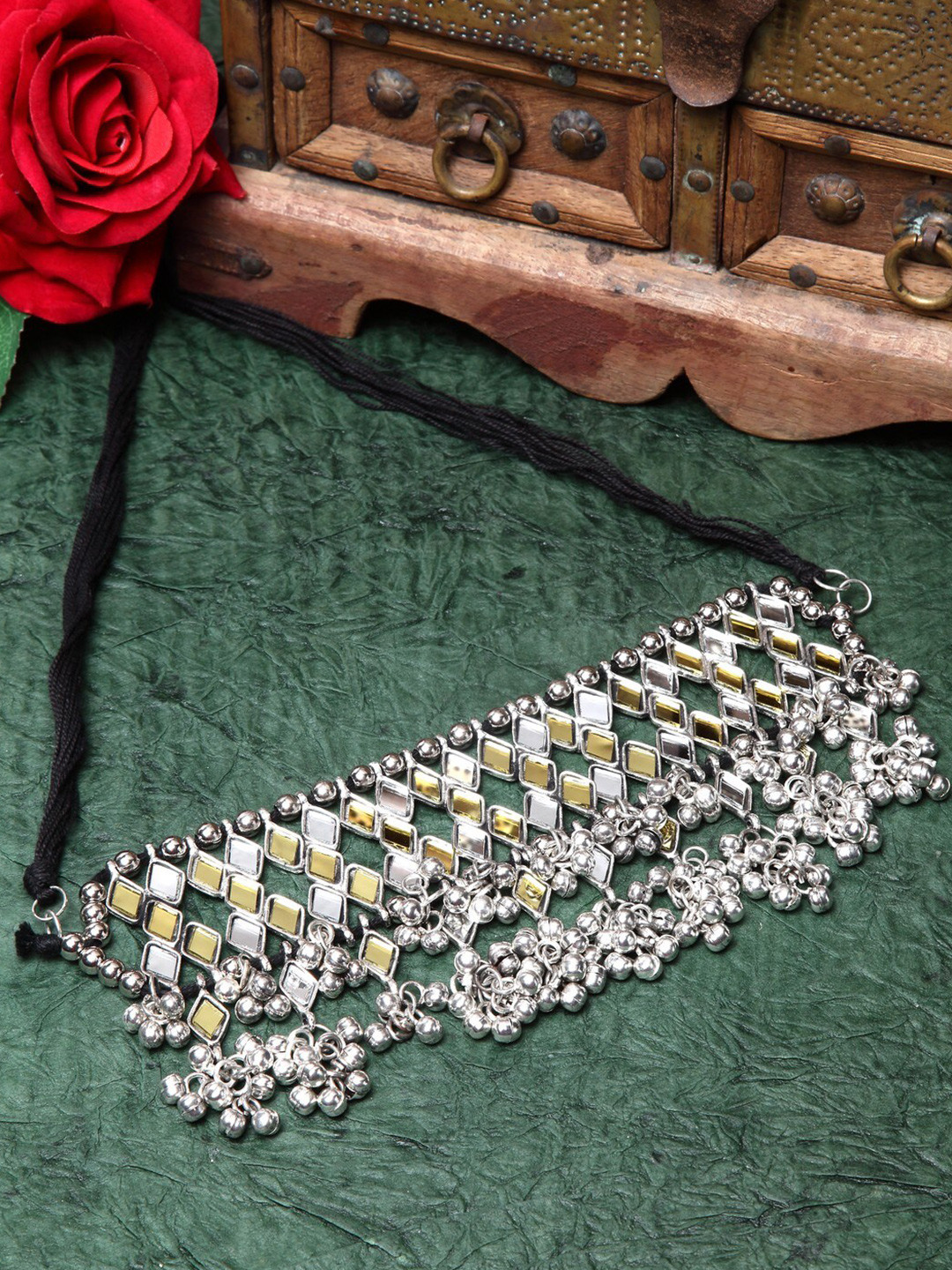 

Moedbuille Silver-Plated & Yellow Brass Mirror Necklace