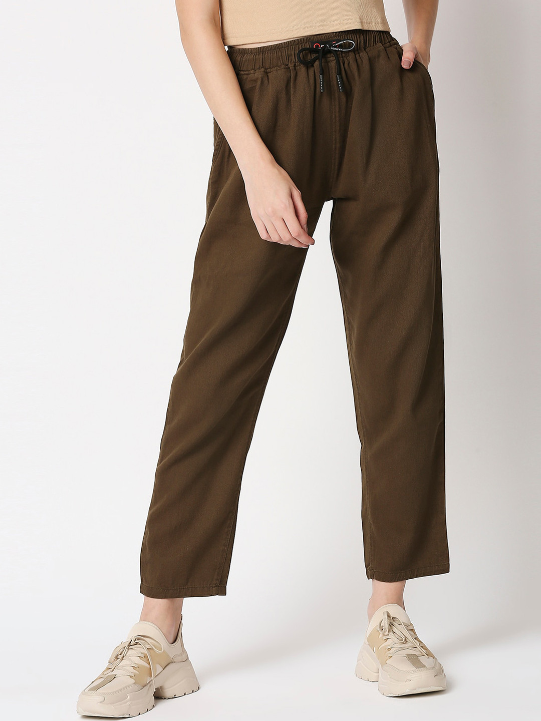 

High Star Women Brown Relaxed Fit High-Rise Jeans