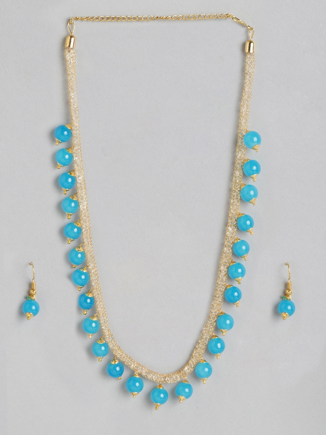 

Anouk Blue Gold-Plated Beaded Jewellery Set