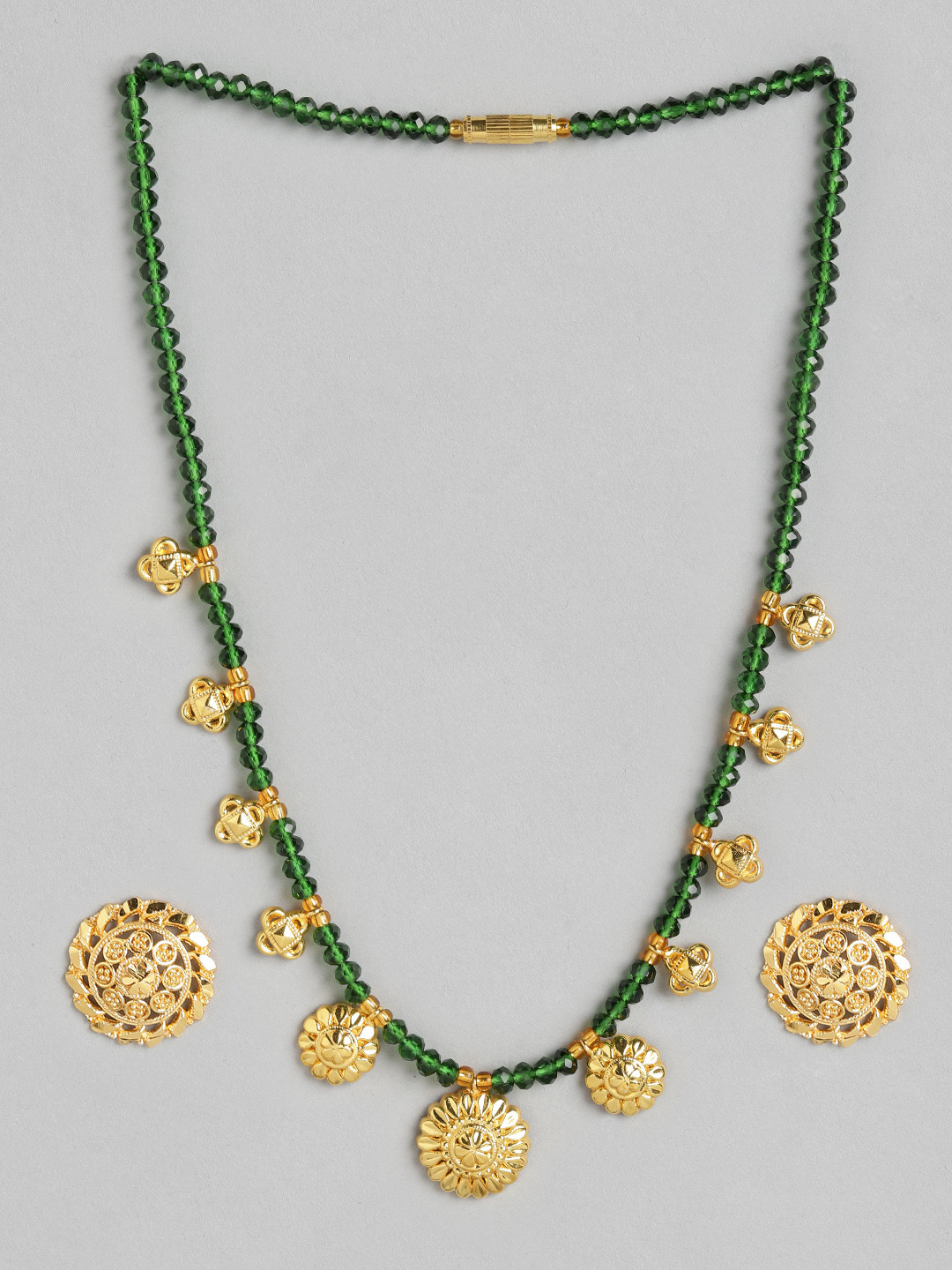 

Anouk Green Gold-Plated Beaded Jewellery Set