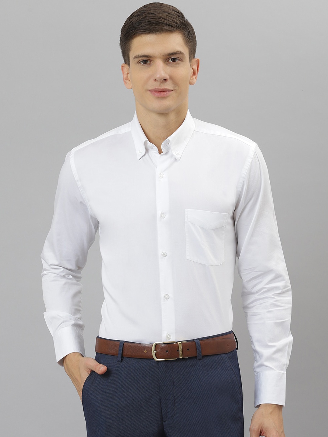

Richlook Men White Opaque Formal Shirt