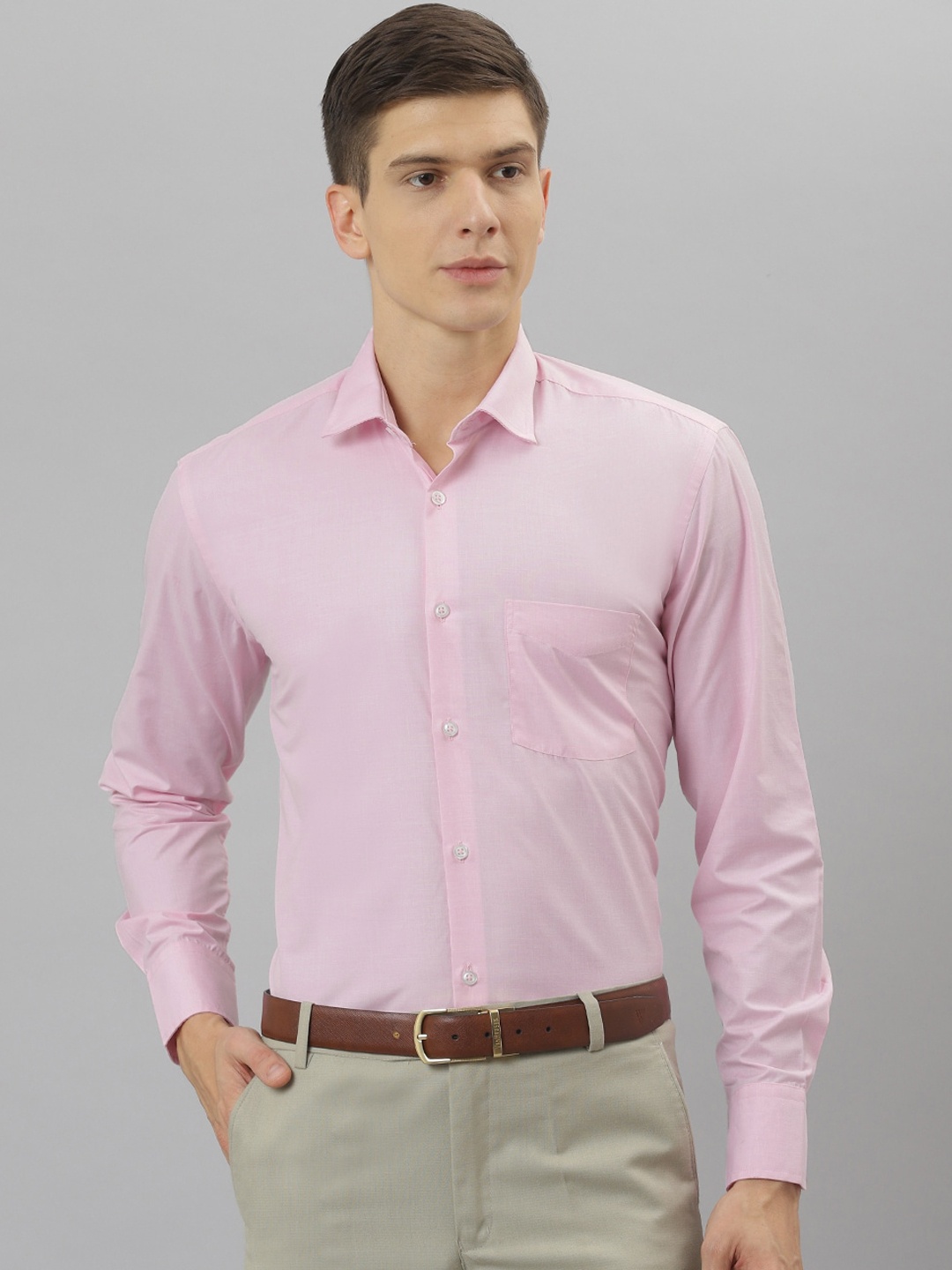 

Richlook Men Pink Opaque Formal Shirt