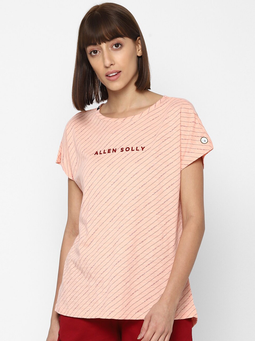 

Allen Solly Woman Pink Typography T-shirt