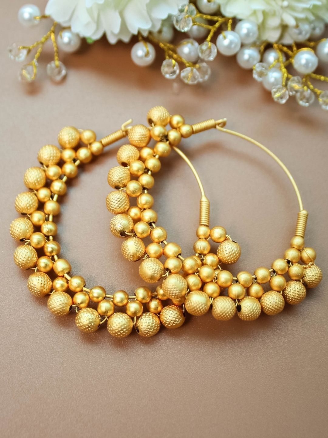 

AccessHer Gold-Plated Circular Hoop Earrings