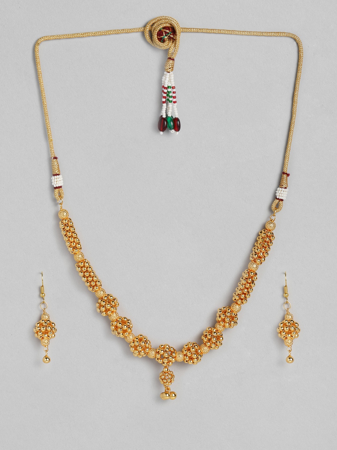 

AccessHer Gold-Plated Handcrafted Thushi Jewellery Set