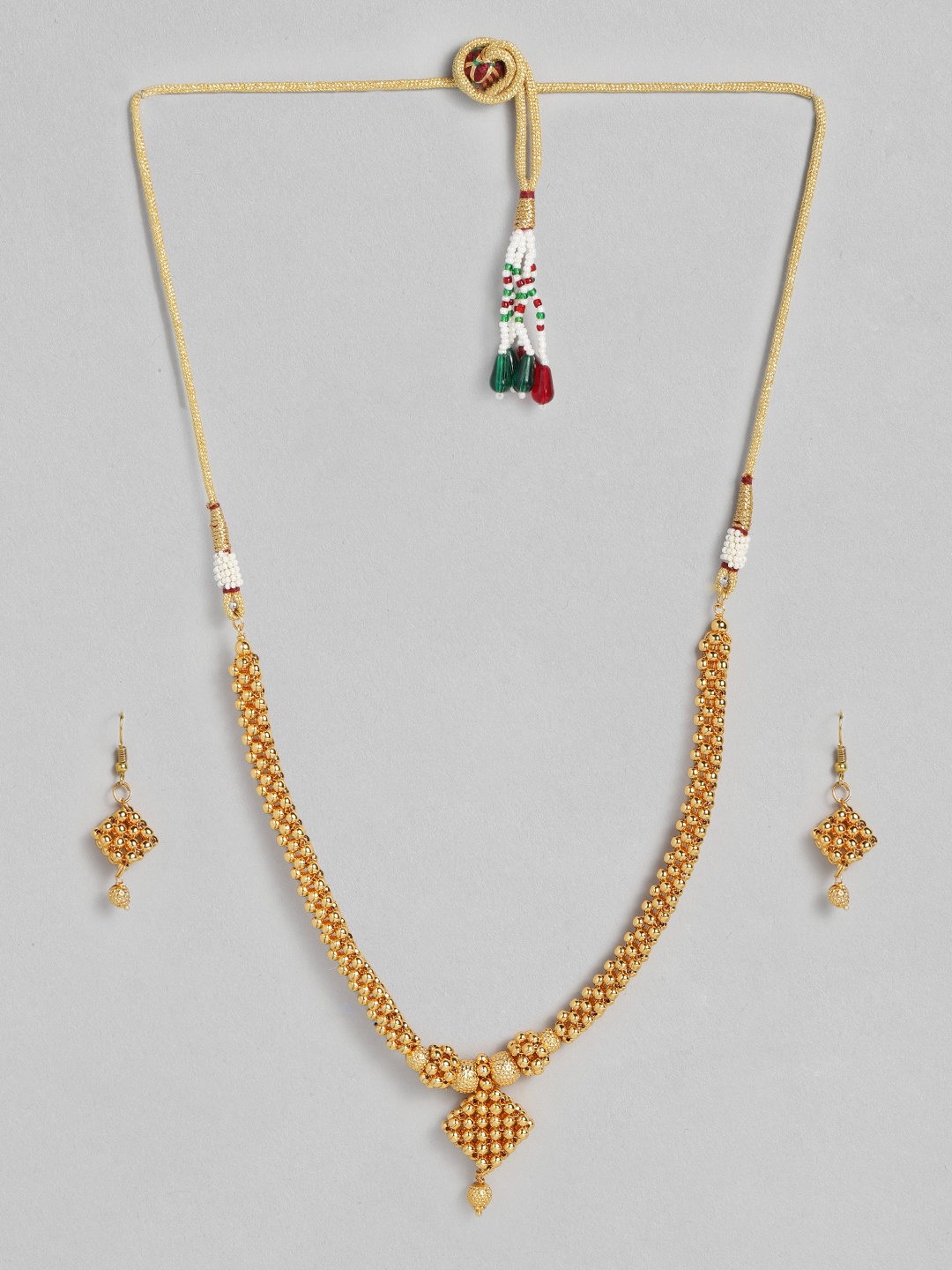 

AccessHer Gold-Plated Handcrafted Thushi Jewellery Set