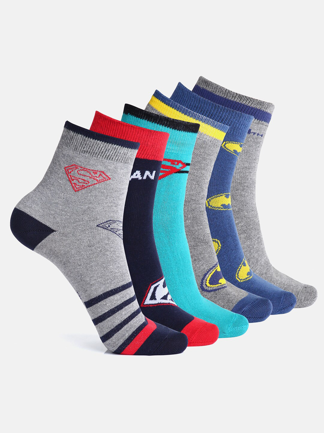 

DC Comics Men Pack Of 6 Ankle-Length Socks, Blue