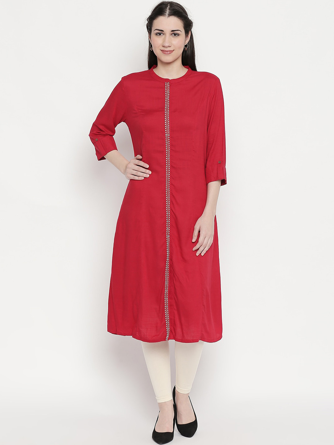 

RANGMANCH BY PANTALOONS Women Red Kurta