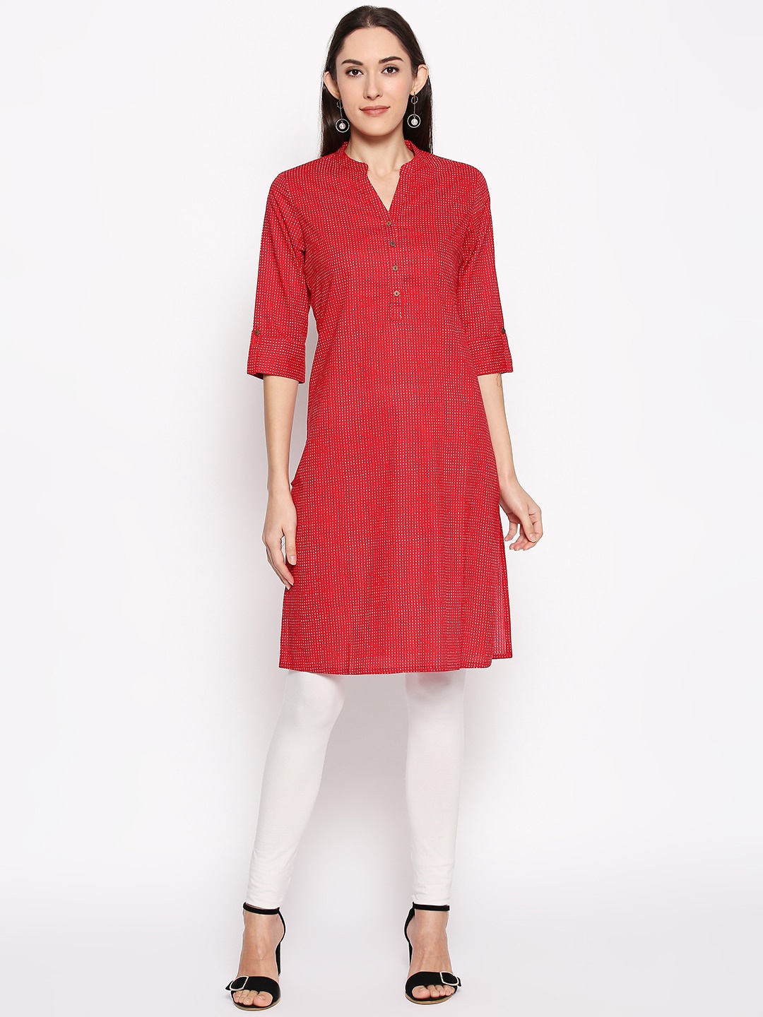 

RANGMANCH BY PANTALOONS Women Red Printed Kurta