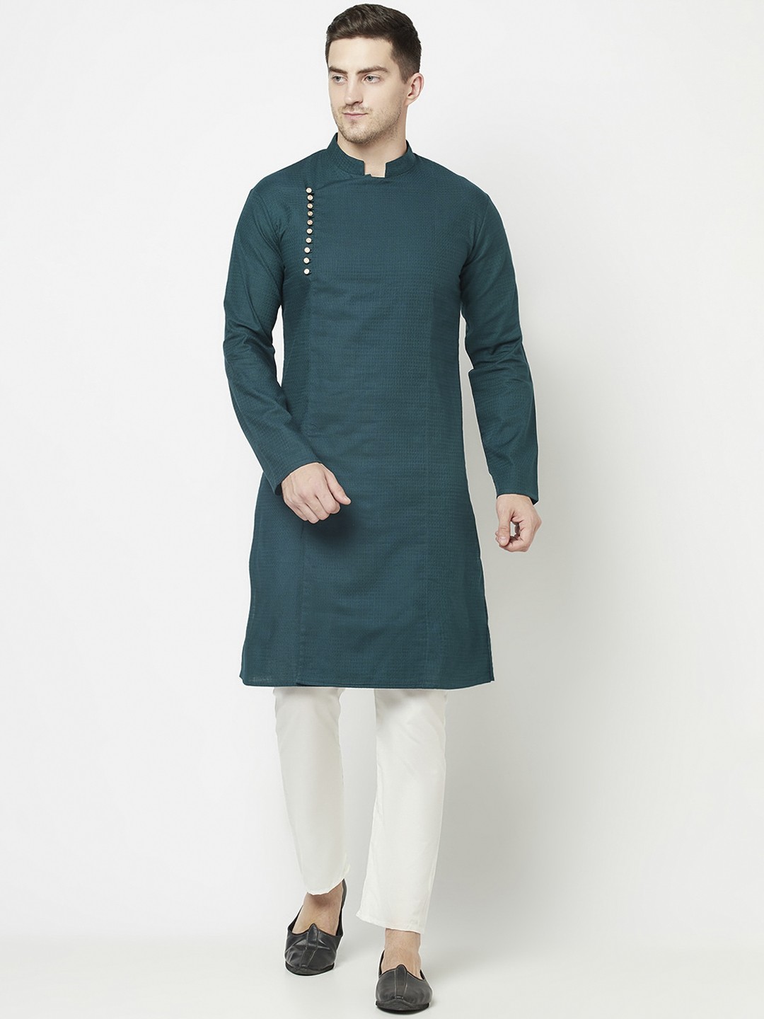 

Purple State Men Turquoise Blue Kurta