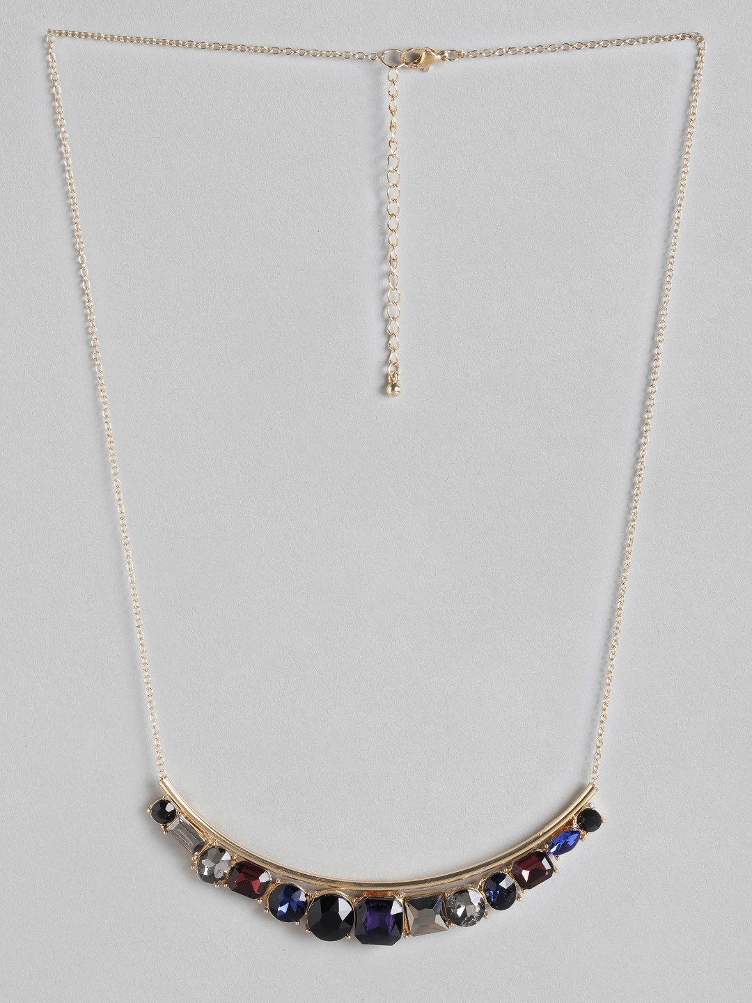 

Anouk Blue & Purple Gold-Plated Stone-Studded Necklace