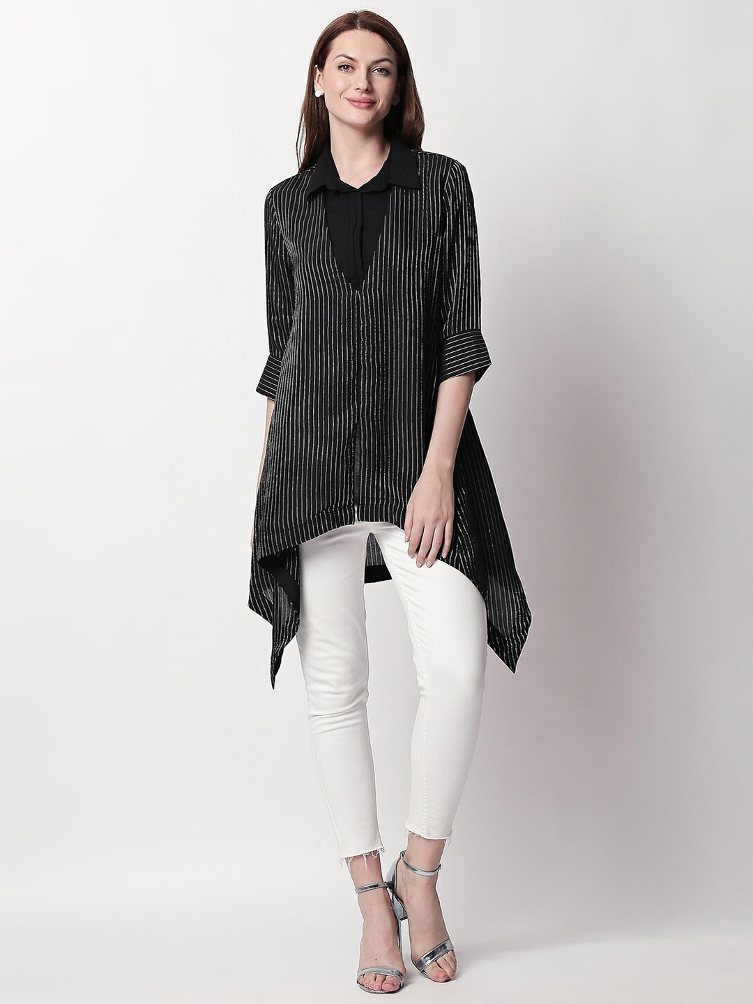 

RAREISM Black High-Low Longline Top