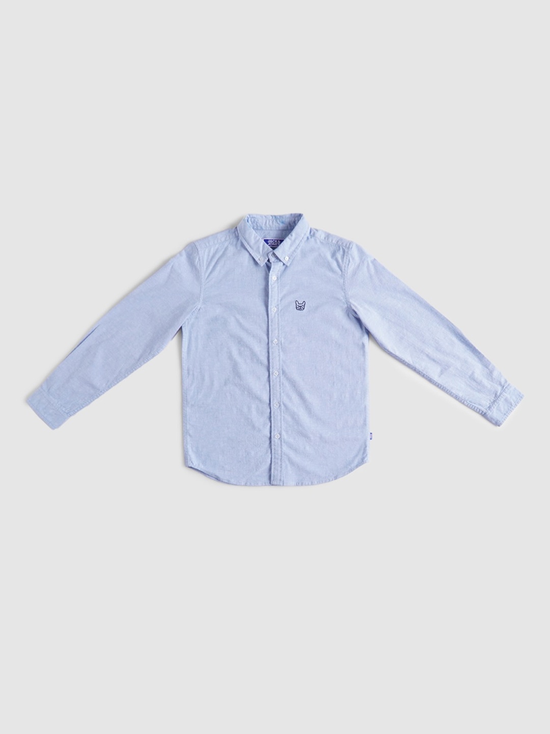 

Jack & Jones Boys Blue Opaque Printed Casual Shirt
