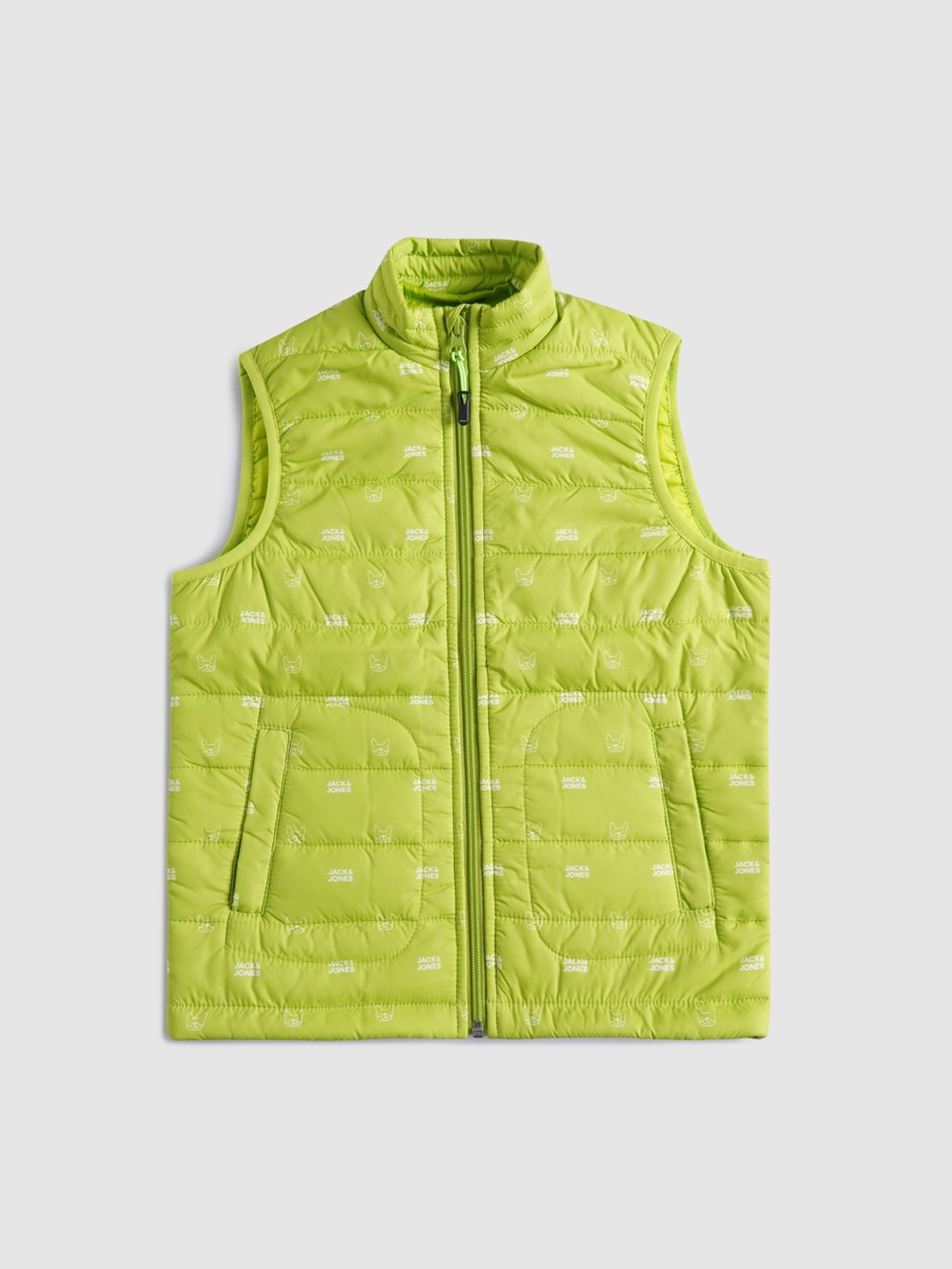 

Jack & Jones Boys Green & White Brand Logo Puffer Jacket